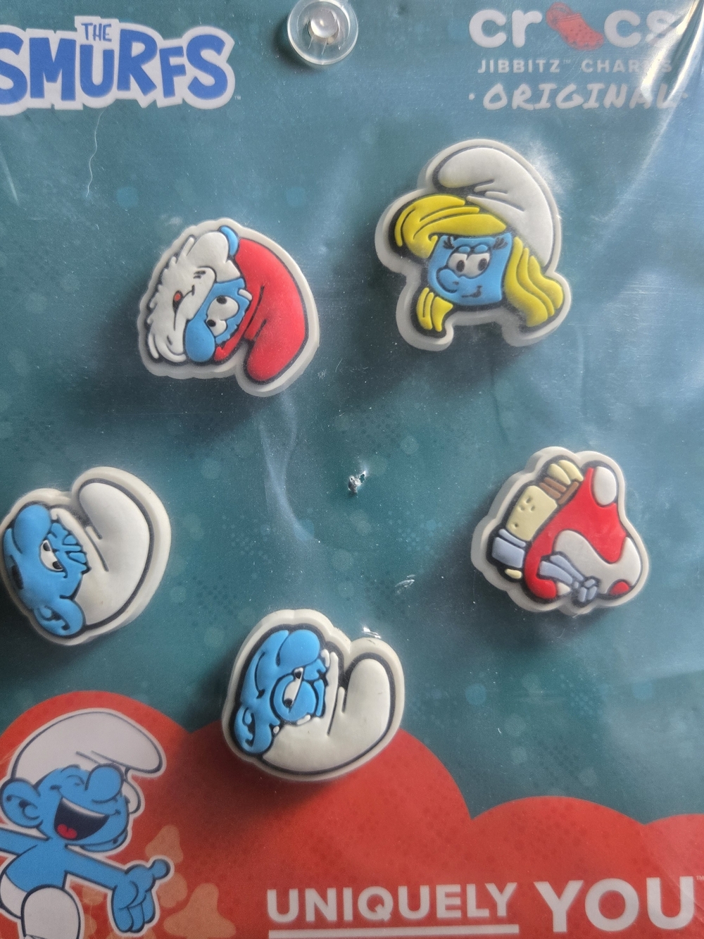 The Smurfs Crocs Jibbitz Charm Set - Blue & Red Characters